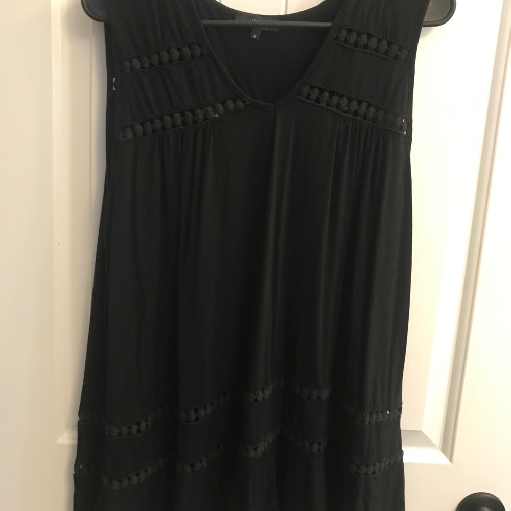 Black Lumi high-low shirt